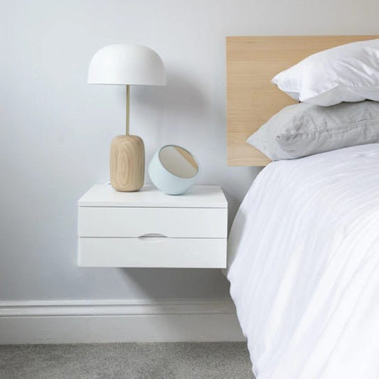 Wall Mounted White Night Stand