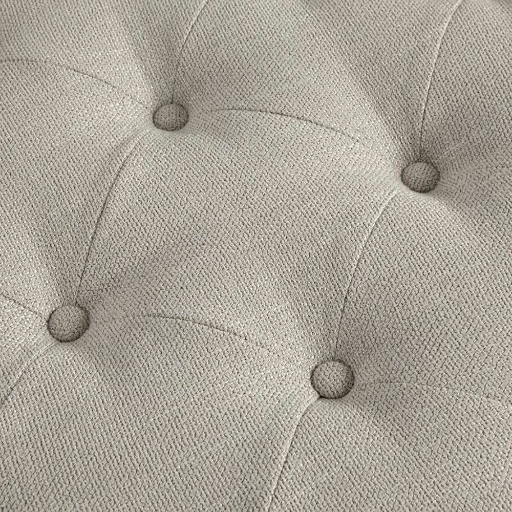 Wide Tufted Oval Standard Ottoman