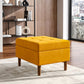 Velvet Tufted Rectangle Ottoman with Storage