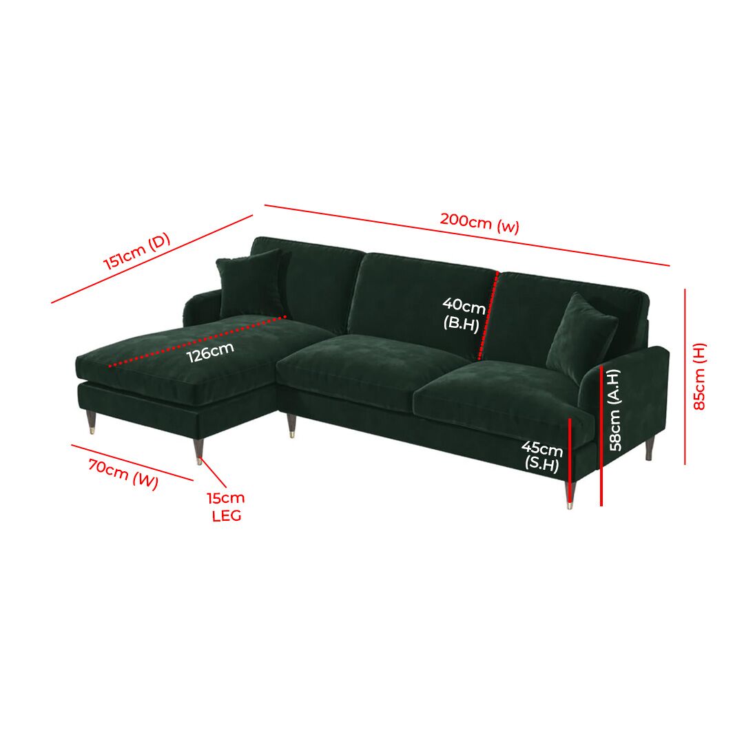 Transform Your Living Space with the Luxurious Cargill Wide Velvet Modular Sofa & Chaise – 7