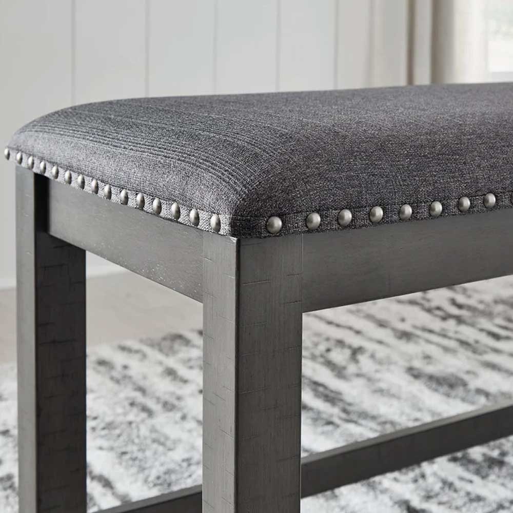 Zavior Furniture Gray Dining Bench