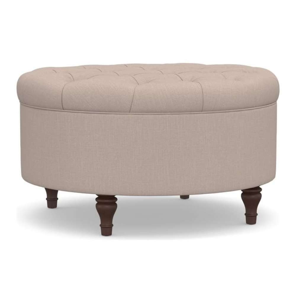 Zavior Tufted Round Storage Ottoman