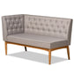 Riordan Mid-Century Modern 2-Piece Dining Nook Banquette Set