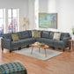 Emmie Mid Century Modern 7-piece Sectional Sofa Set