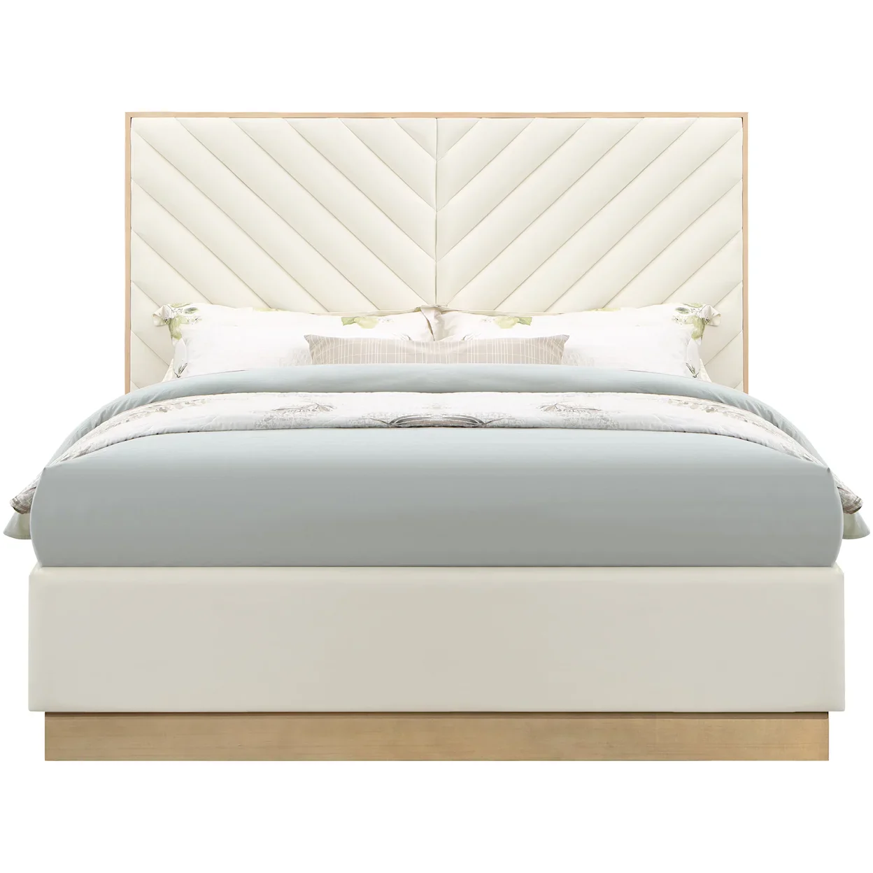 Cross Lines Tufted Wall Panel Headboard Bed – Luxurious Upholstery for Customizable Wall Design