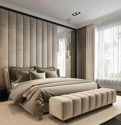 Channel Tufted Wall Panel Headboard Bed – Customizable Elegance for Any Space
