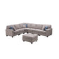 Casanova 7-piece Dark Gray Linen Modular Sectional Sofa