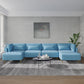 Wide Linen Symmetrical Modular Sofa in Velvet – Timeless Comfort Meets Modern Style