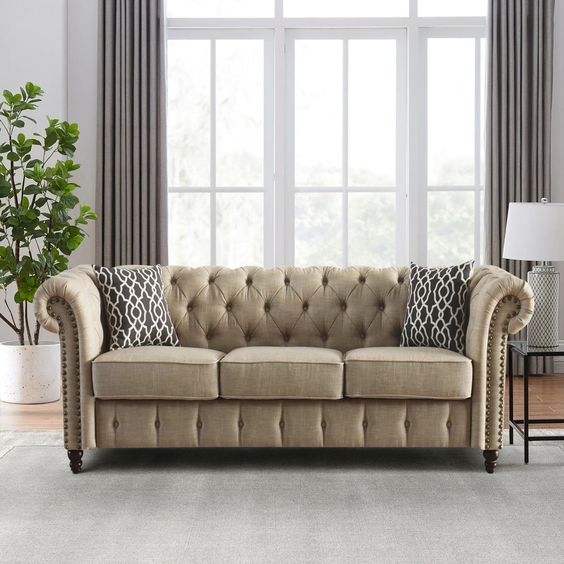 Premier Velvet Upholstered Sofa