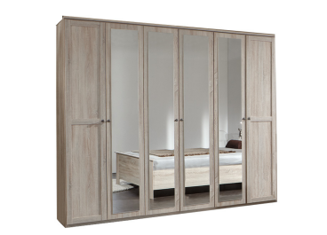 Washam 6 Door Wardrobe With Mirrors