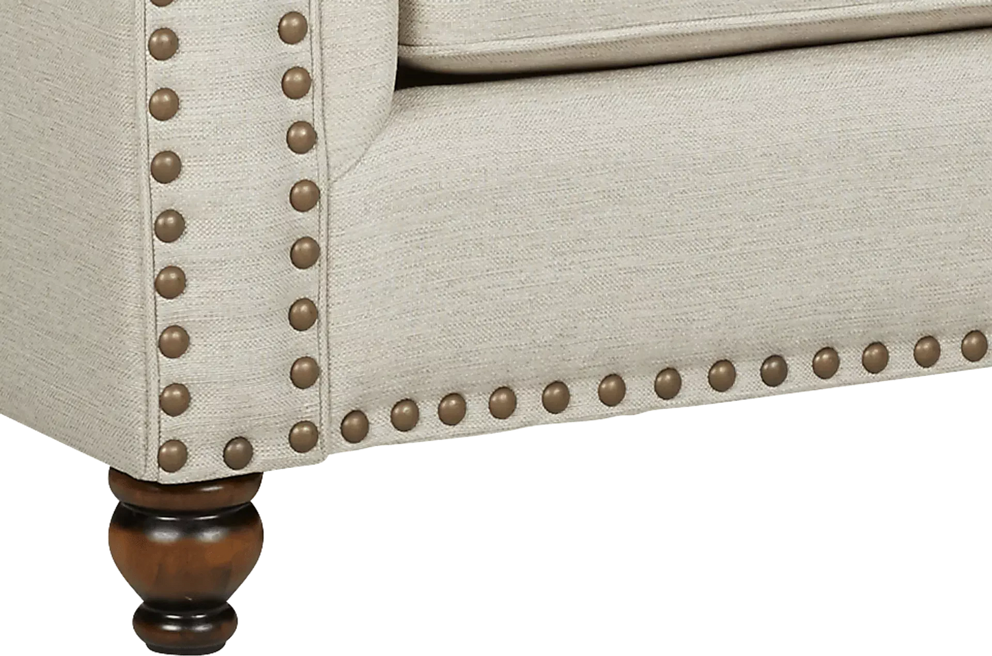 Hersfeld Ivory Fabric Sofa or Loveseat