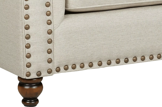 Hersfeld Ivory Fabric Sofa or Loveseat
