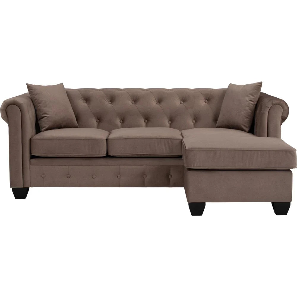 Luxury linen sofa with chaise Dubai