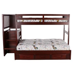 MERLOT TWIN OVER FULL STAIRBED | DISCOVERY WORLD FURNITURE