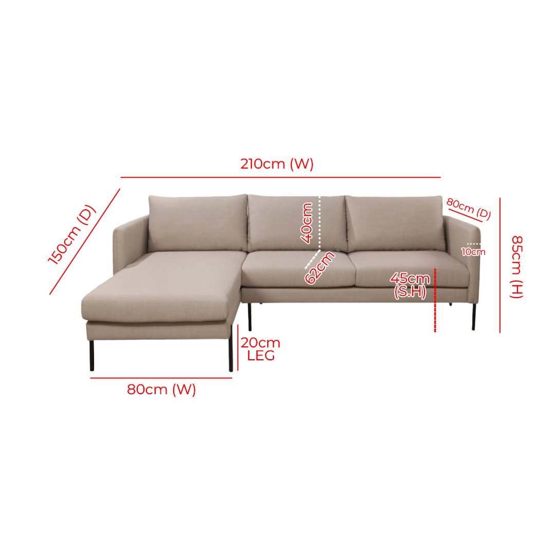 Luxurious Left Corner Jasper Sectional Sofa – 1 Perfect Piece for Your Living Room