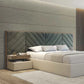 WallPanel Headboard Bed With Cross Lines Tufted