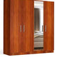 Four Door Wardrobe with Mirror in MDF