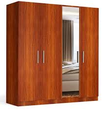 Four Door Wardrobe with Mirror in MDF