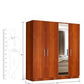 Four Door Wardrobe with Mirror in MDF
