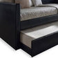 Adriana Faux Leather Daybed with Pull-Out Trundle