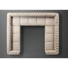 Garcia Tufted Linen U-Shaped Sectional Sofa – Perfectly Designed to Seat 11 People in Ultimate Comfort