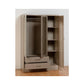 Nevada White Drawer Wardrobe With Mirror