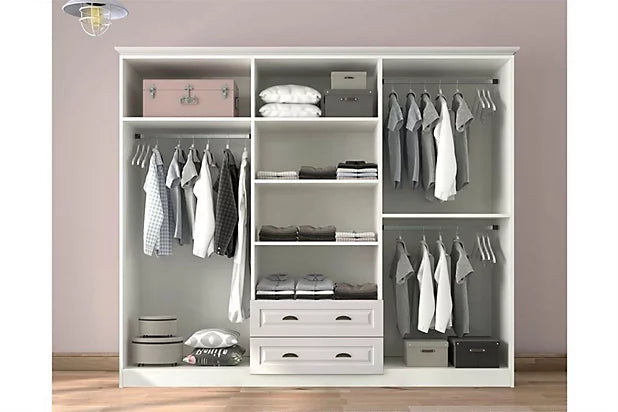 Bozeman 6 Door Wardrobe with Drawers
