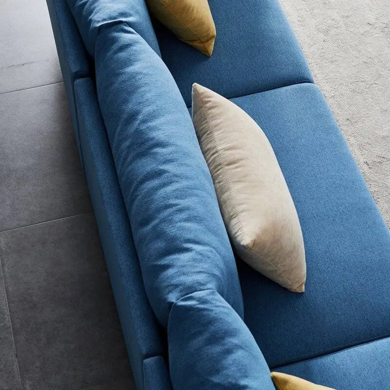 Wide Linen Symmetrical Modular Sofa in Velvet – Timeless Comfort Meets Modern Style