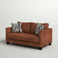Hubbardston Faux Leather Square Arm Loveseat