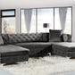 Luxurious Velvet Upholstered U-Shaped Sectional Sofa – 7-Seater Comfort and Style