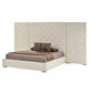 Modern Glamorous Wall Panel Bed Dubai – Charcoal Upholstered Elegance