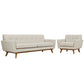 Dexter Grey Tufted 2 Seater Sofa