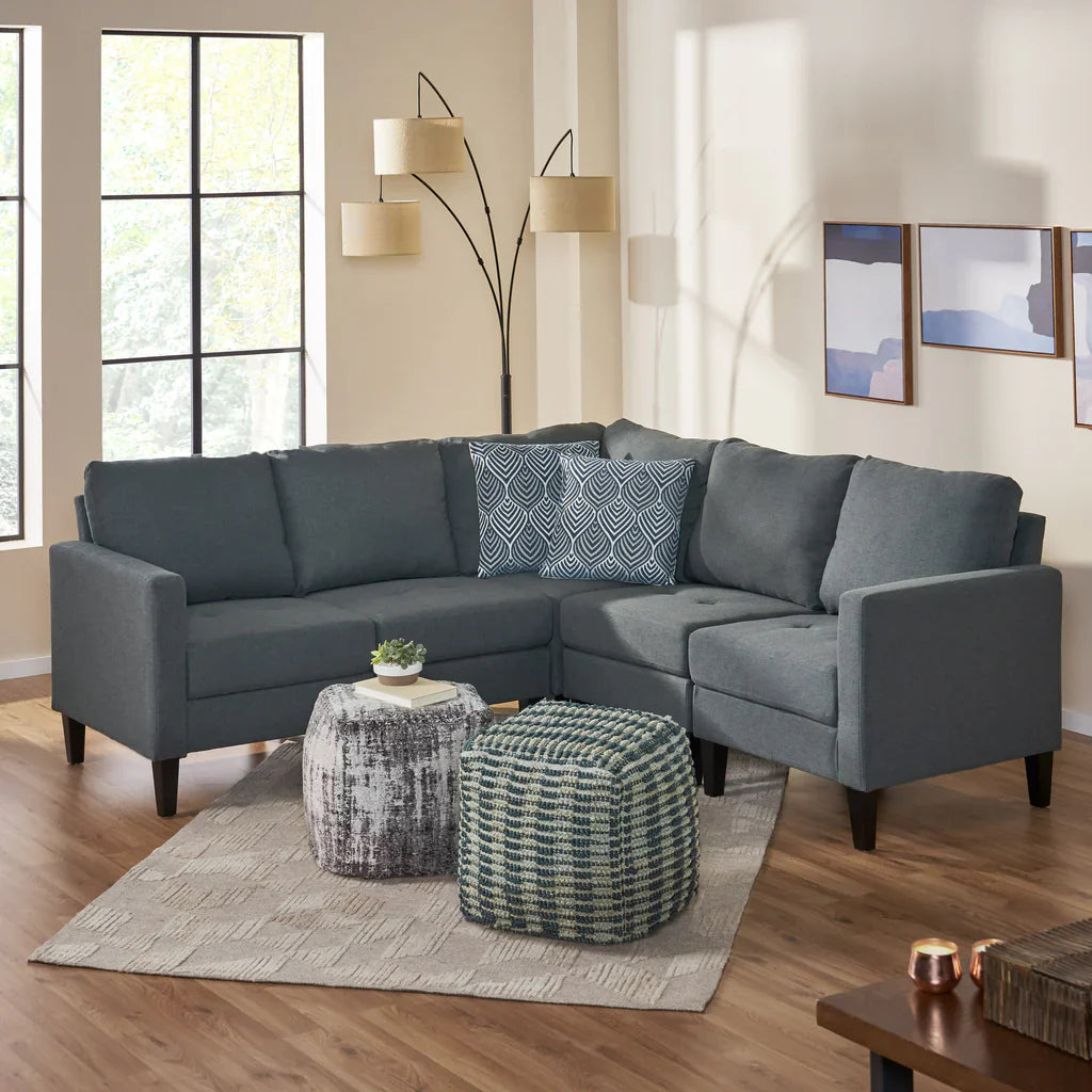 Zahra 6-piece Sofa Sectional with Ottoman for Dubai Homes