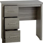 Grey 3 Drawers Dressing Table with Stool