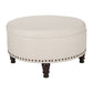 Round Storage Ottoman with Flip Top Surface