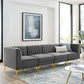 Luxurious Valencia Channel Tufted Velvet 8 Piece Sectional Sofa for Ultimate Comfort