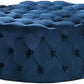 Velvet Tufted Round Cocktail Ottoman