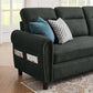 Modern 4-Seater L-Shaped Sectional Sofa with Storage Ottoman