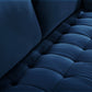 Velvet fabric contemporary tufted sofa