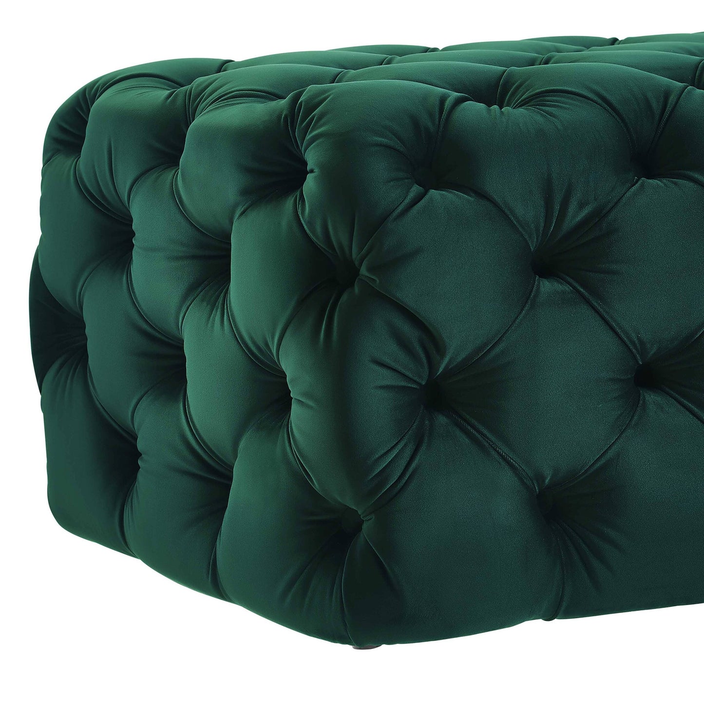 Jumbo Velvet Deep-tufted Ottoman