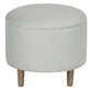 Round Linen Storage Ottoman