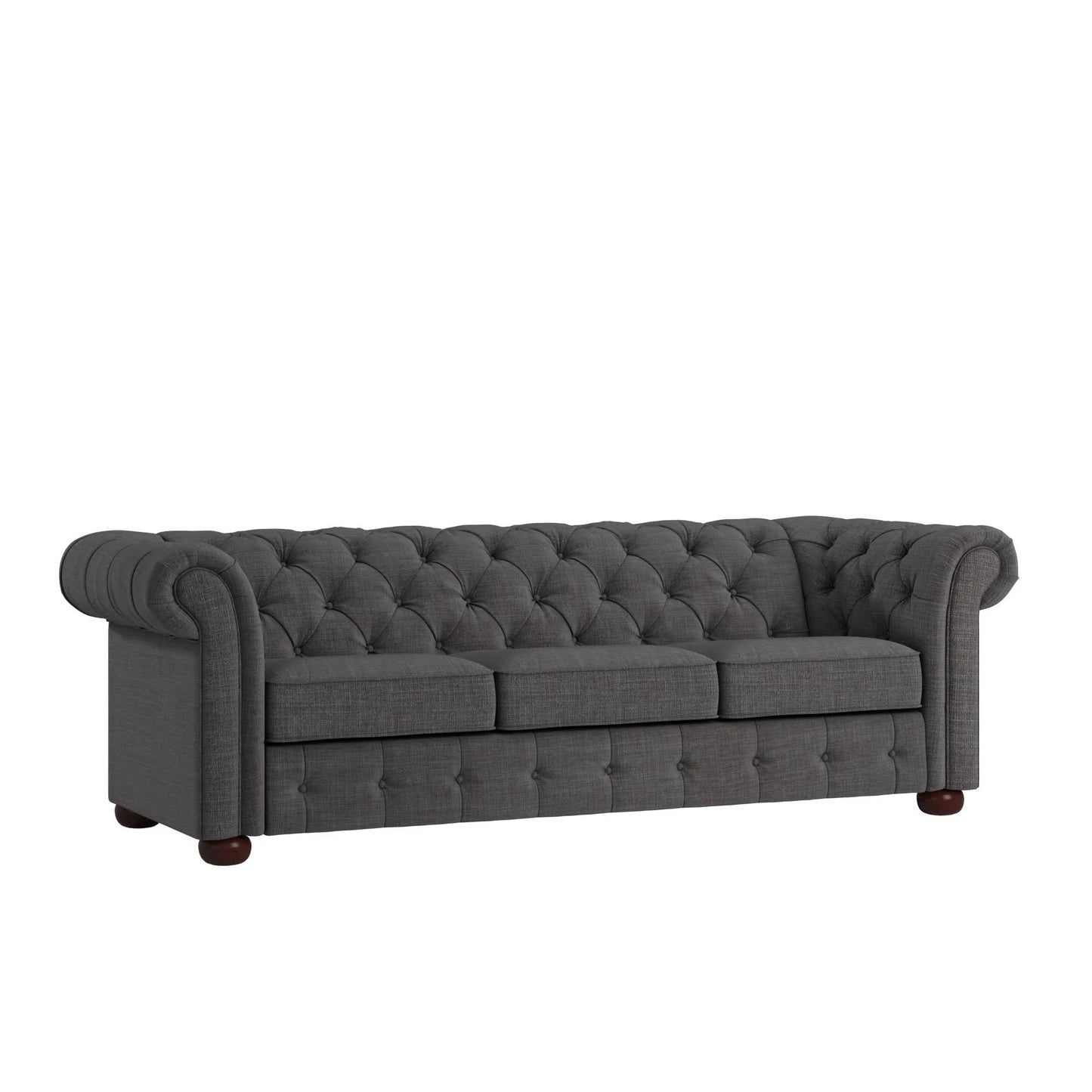 Grey Extra Long Tufted Modular Sofa