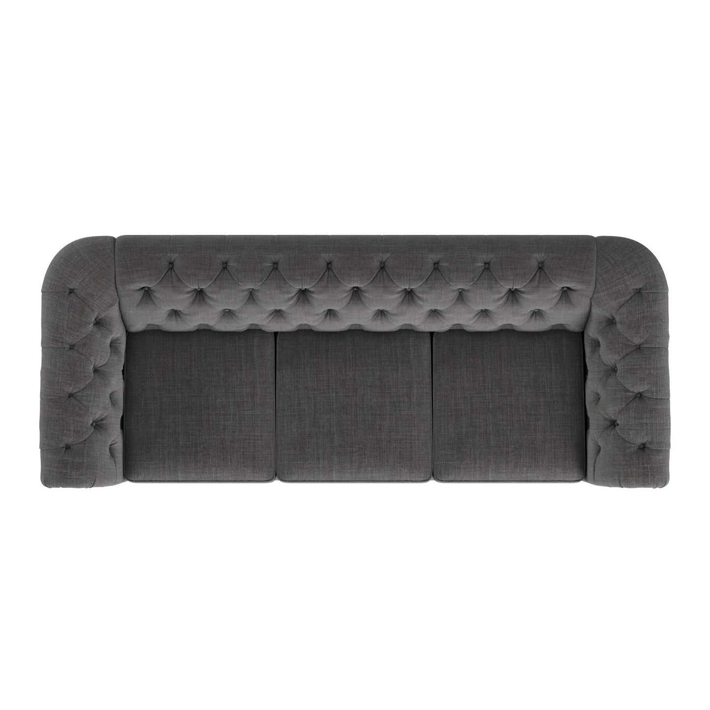 Grey Extra Long Tufted Modular Sofa