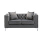 Silver Orchid Winters Velvet Loveseat
