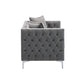 Silver Orchid Winters Velvet Loveseat