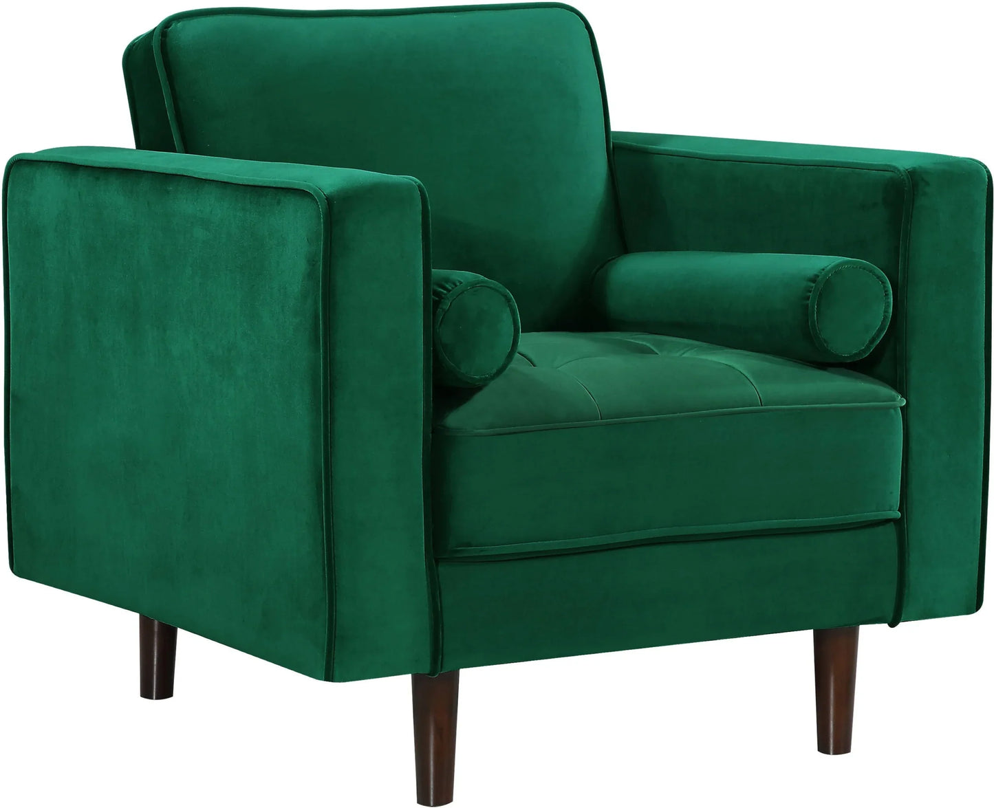 Velvet fabric contemporary tufted sofa