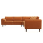Symmetrical Corner Velvet Sectional Sofa - Stylish and Comfortable 3-Piece Design