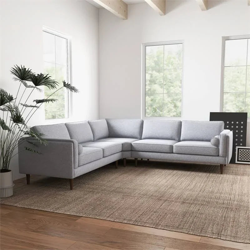 Symmetrical Corner Velvet Sectional Sofa - Stylish and Comfortable 3-Piece Design
