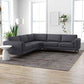 Symmetrical Corner Velvet Sectional Sofa - Stylish and Comfortable 3-Piece Design