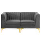 Luxurious Valencia Channel Tufted Velvet 8 Piece Sectional Sofa for Ultimate Comfort